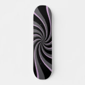 Black Retro Swirls Skateboard (Voorkant)