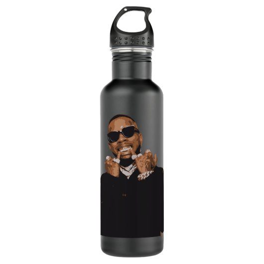 Black Retro Tory Lanez Waterfles (Voorkant)