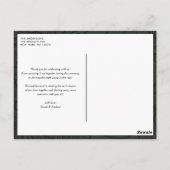 Black Retro Twee foto bruiloft Dank u Briefkaart (Achterkant)