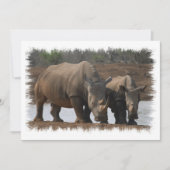 Black Rhino Invitation Kaart (Voorkant)