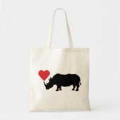 Black-Rhino-met-hart Tote Bag (Voorkant)