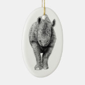 Black Rhino Ornament (Rechts)