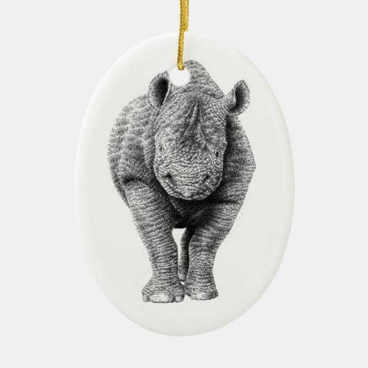 Black Rhino Ornament (Voorkant)
