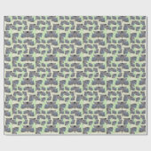 Black Rhino Pattern Cadeaupapier (Vlak)
