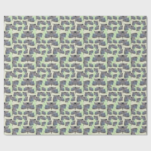 Black Rhino Pattern Cadeaupapier (Vlak)