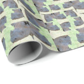 Black Rhino Pattern Cadeaupapier (Rol Hoek)