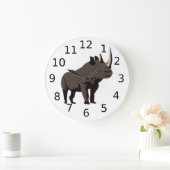 Black Rhino Standing Proud Grote Klok (Huis)
