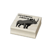 Black Rhino Standing Proud Rubberstempel (Stempel)