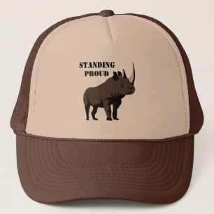 Black Rhino Standing Proud Trucker Pet
