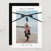 BLACK RIBBON & BOW BEWAAR DE DATUM KAART (Voorkant / Achterkant)