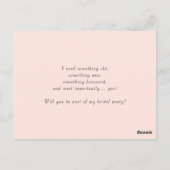 Black Ribbon Bow zal je mijn Bridesmaid Kaart zijn (Achterkant)