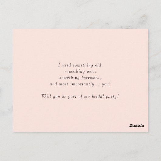 Black Ribbon Bow zal je mijn zuster van de eer zij Briefkaart (Achterkant)