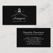 Black Ribbon Hanger Mode Stylist Visitekaartje (Voorkant / Achterkant)