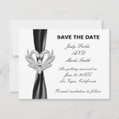 Black Ribbon Silver Swans sparen de Datum Kaart (Voorkant)