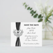 Black Ribbon Silver Swans sparen de Datum Kaart (Staand voorkant)