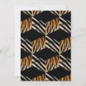 Black Ribbon Zebra en Tiger Afstuderen Kaart (Achterkant)