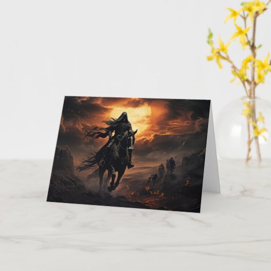 Black Rider en Fiery Sun Kaart (Gele Bloem)