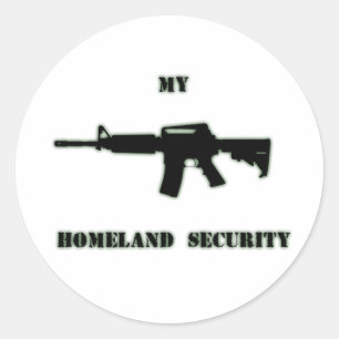 Black Rifle AR-15 van Phil's Art Online Ronde Sticker