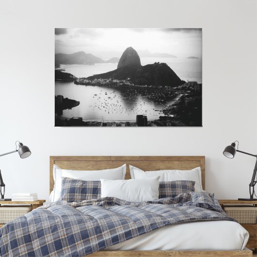 Black Rio de Janeiro - Brasil Canvas Afdruk (Insitu (Slaapkamer))
