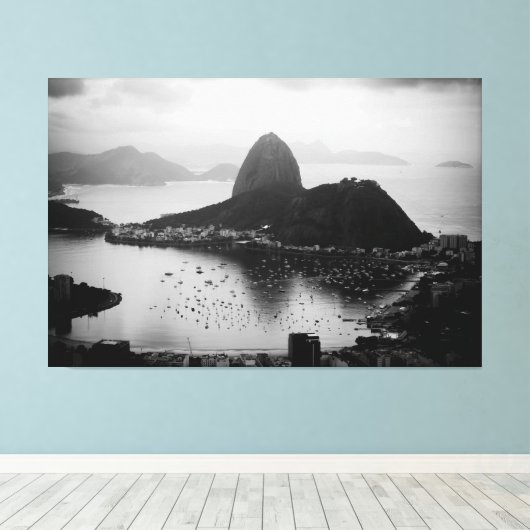Black Rio de Janeiro - Brasil Canvas Afdruk (Insitu (Houten vloer))