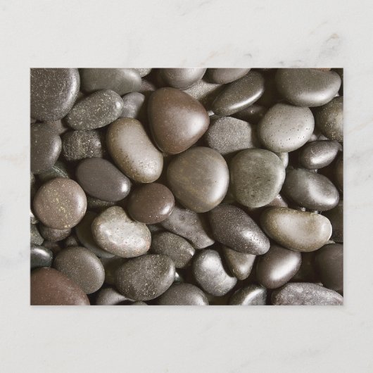 Black River Rock Natuur Zen Pebble Briefkaart (Voorkant)