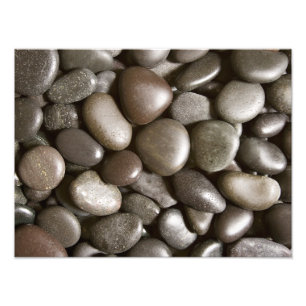 Black River Rock Natuur Zen Pebble Foto Afdruk