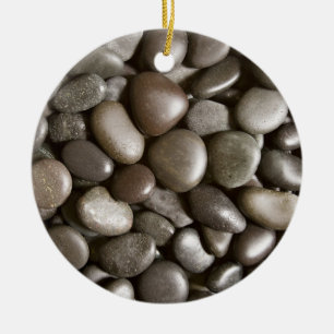 Black River Rock Natuur Zen Pebble Keramisch Ornament