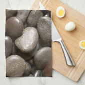 Black River Rock Natuur Zen Pebble Theedoek (Quarter Fold)