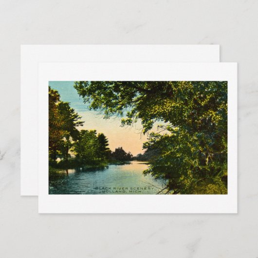 Black River Scenery, Holland Michigan Briefkaart (Voorkant / Achterkant)