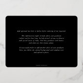 Black RN Asclepius Afstuderen Fotoaankondiging Folie Uitnodiging (Achterkant)