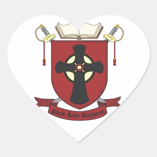 BLACK ROBE REGIMENT HART STICKER (Voorkant)