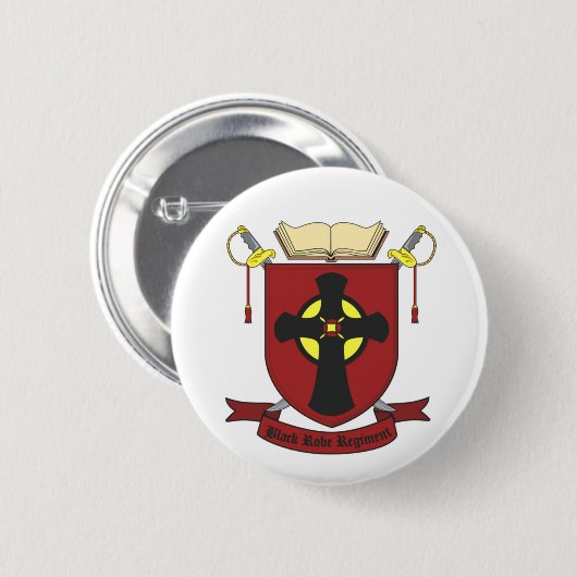 BLACK ROBE REGIMENT RONDE BUTTON 5,7 CM (Voorkant /achterkant)