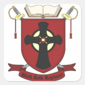 BLACK ROBE REGIMENT VIERKANTE STICKER (Voorkant)