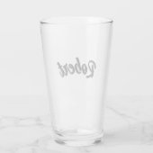 Black Robert Naam Met Schaduw, Glas (Achterkant)