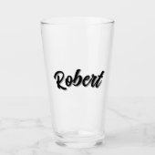 Black Robert Naam Met Schaduw, Glas (Voorkant)