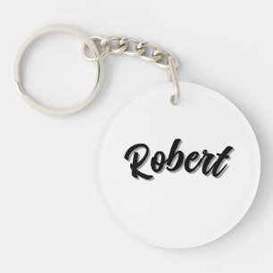 Black Robert Naam Met Schaduw, Sleutelhanger