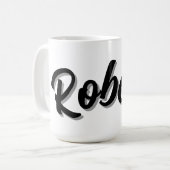 Black Robert Naam Met Slagschaduw, Koffiemok (Voorkant links)
