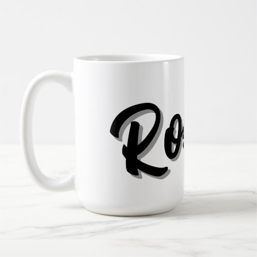 Black Robert Naam Met Slagschaduw, Koffiemok (Links)