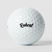 Black Robert Name With Drop Shadow, Golfballen (Voorkant)