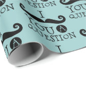 Black Robin Egg Blue Mustache Humor Cadeaupapier (Rol Hoek)