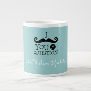 Black Robin Egg Blue Mustache Humor Grote Koffiekop
