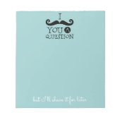 Black Robin Egg Blue Mustache Humor Notitieblok (Voorkant)