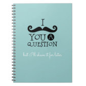Black Robin Egg Blue Mustache Humor Notitieboek (Voorkant)