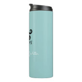 Black Robin Egg Blue Mustache Humor Thermosbeker (Geroteerd rechts)