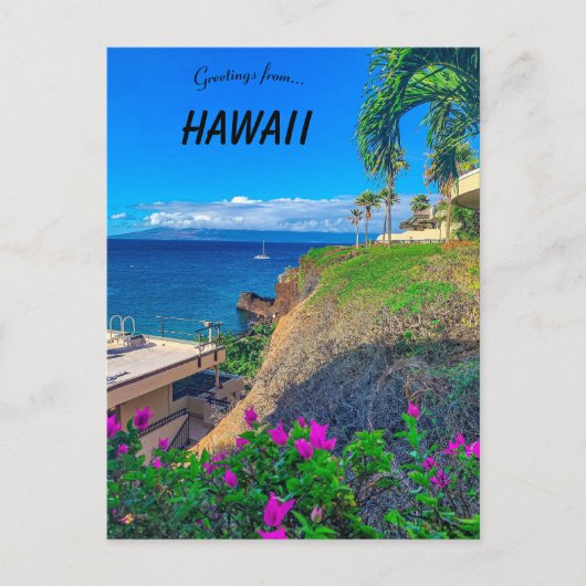 Black Rock Beach Lahaina Hawaii Briefkaart (Voorkant)