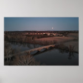 Black Rock Bridge Full Moon Poster (Voorkant)