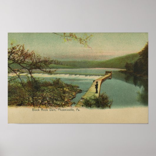 Black Rock Dam Schuylkill River Phoenixville PA Poster (Voorkant)