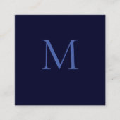 Black Rock Deep Blue Classical Unique Monogram Informatiekaartje (Voorkant)