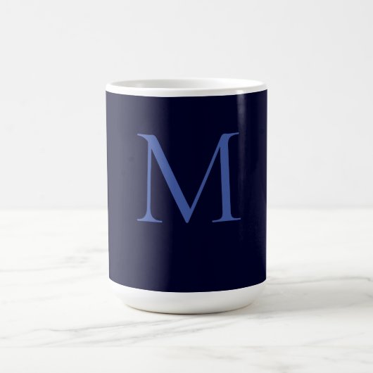 Black Rock Deep Blue Classical Unique Monogram Koffiemok (Center)
