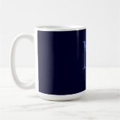 Black Rock Deep Blue Classical Unique Monogram Koffiemok (Links)